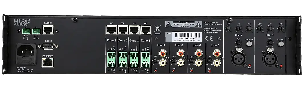 AUDAC MTX48 4 Bölgeli Matrix Ses Sistemi - 2