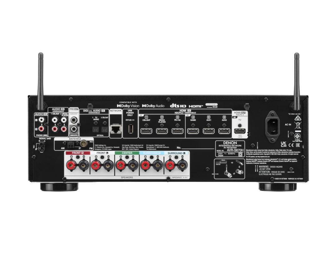 DENON AVR-S670H 5.2 Kanal 8K AV Amplifikatör - 2