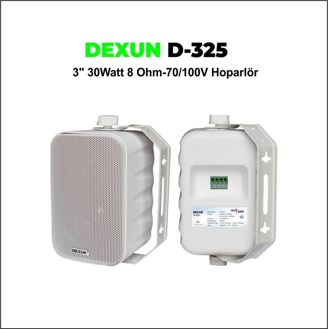 DEXUN D-325T Beyaz 3" Sütun Hoparlör - 1