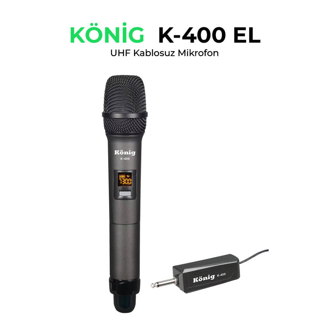 KÖNİG K-400 El Tipi UHF Telsiz Mikrofon - 1