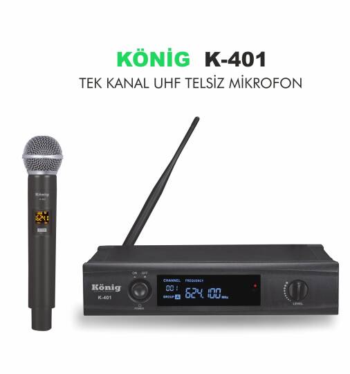 KÖNİG K-401 EL UHF Telsiz Mikrofon