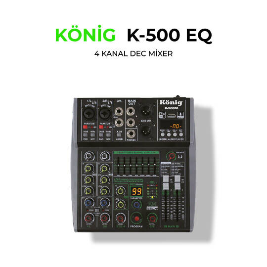 KÖNİG K-500EQ 6 Kanal Deck Mikser