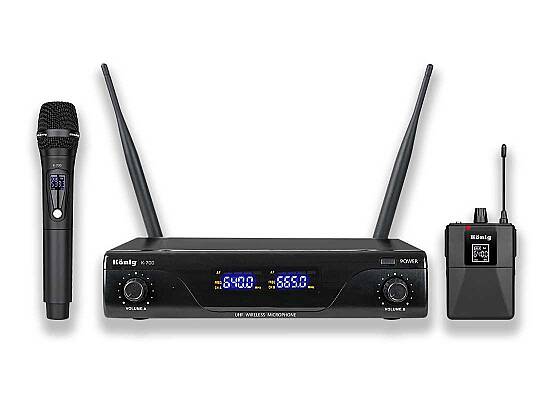 KÖNİG K-700 EY UHF El+Yaka Tipi 2 Telsiz Mikrofon