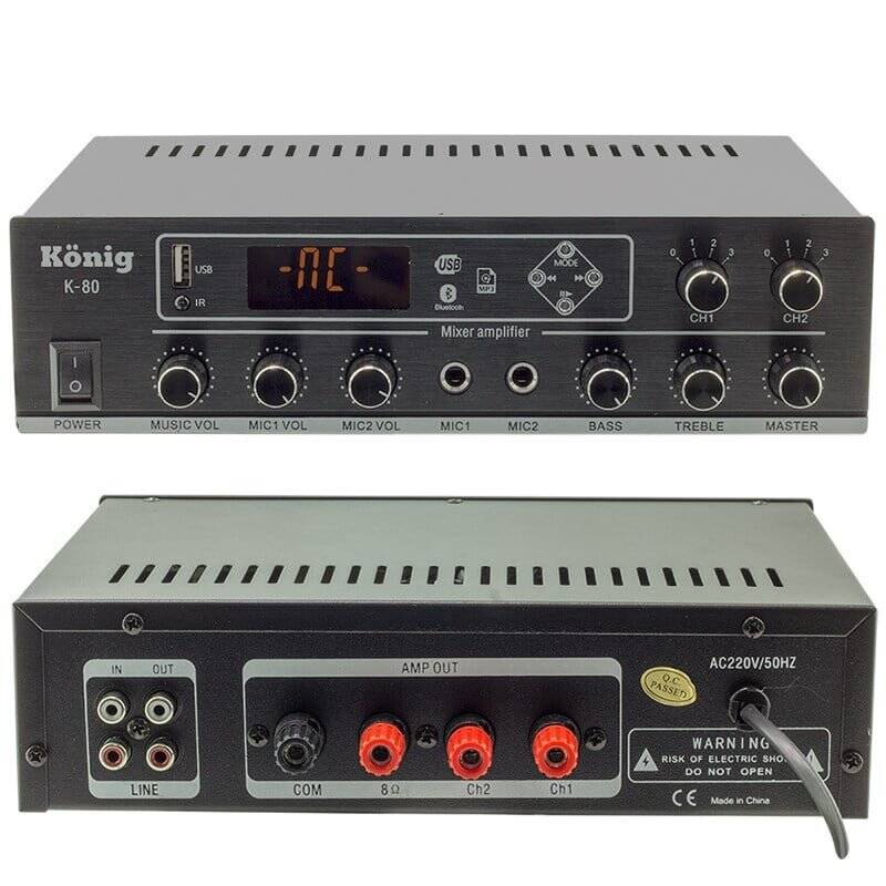 KÖNİG K-80 2 Bölgeli 80 Watt Amfi - 1