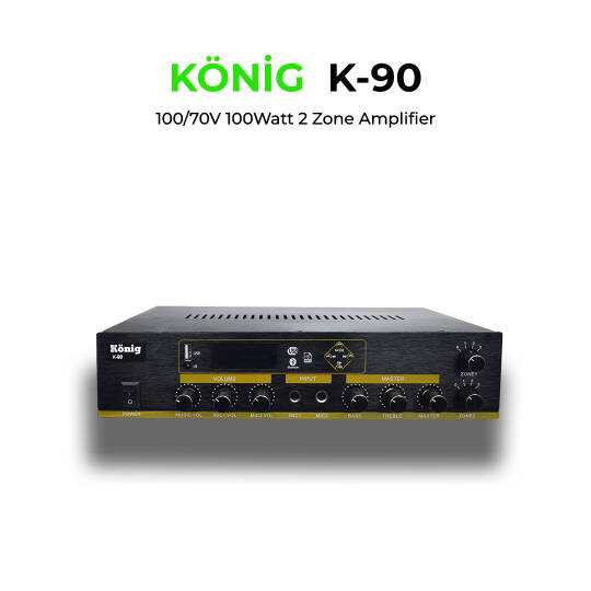 KÖNIG K-90 2 Bölgeli 100W 100V Trafolu Amfi