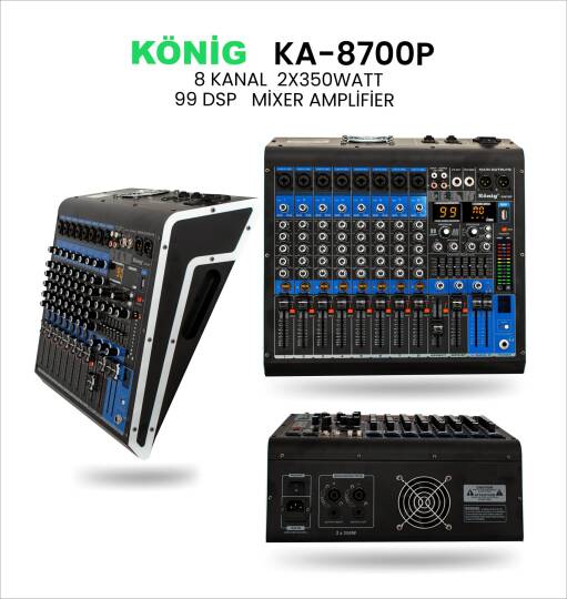 KÖNİG KA-8700P 8 Kanal Power Mikser