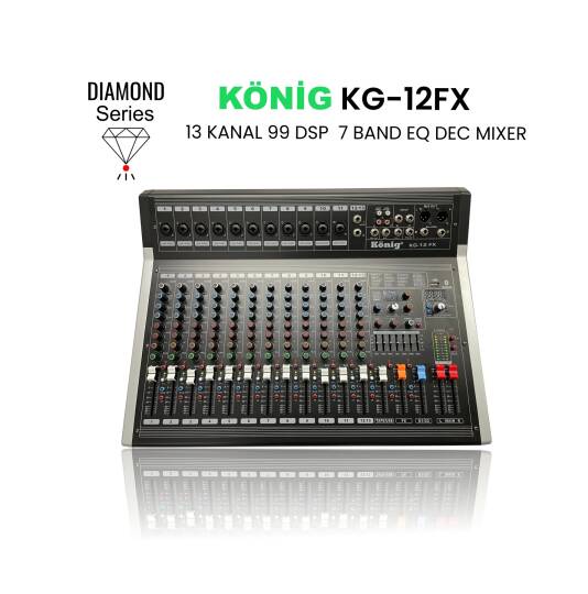 KÖNİG KG-12FX (DIAMOND) 12 Kanal Deck Mikser