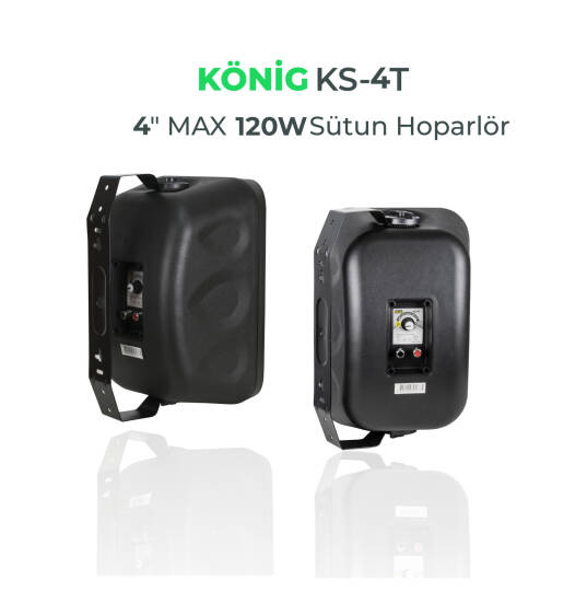 KÖNİG KS-4TB 4" 120W 2 Yollu Sütun Hoparlör