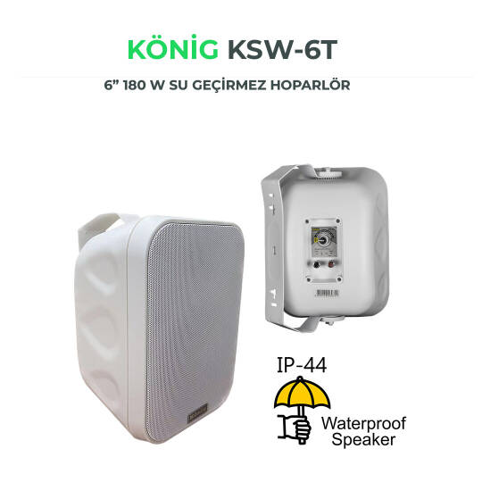 KÖNİG KSW-6TW 6" 180W Trafolu Duvar Hoparlörü