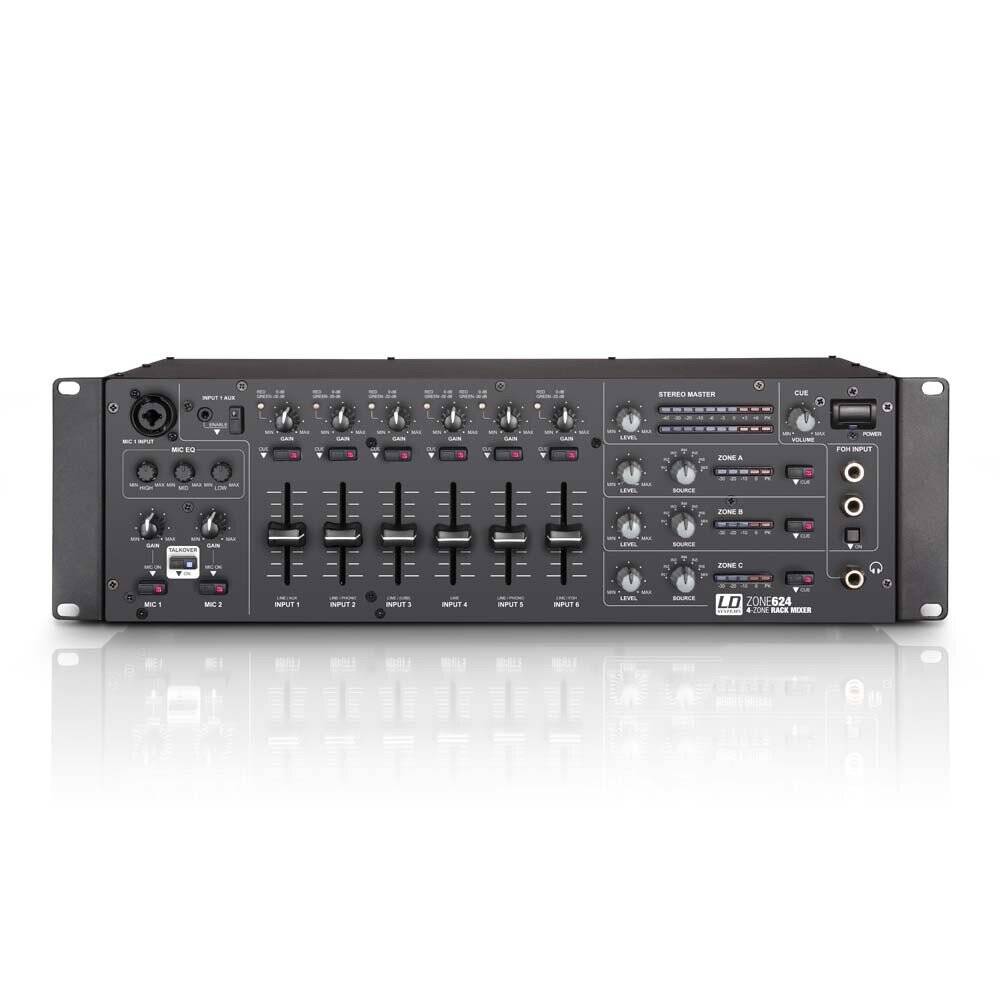 LD SYSTEMS ZONE624 4 Bölgeli Rack Tipi Mikser - 1