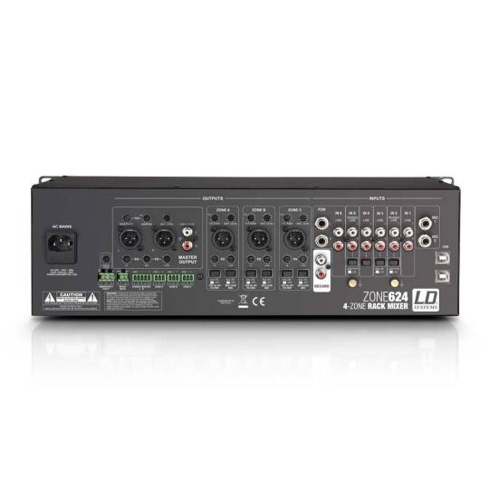 LD SYSTEMS ZONE624 4 Bölgeli Rack Tipi Mikser - 2