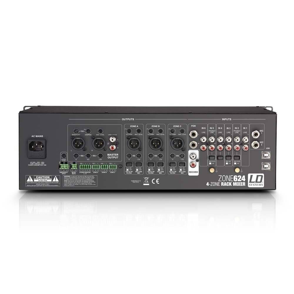 LD SYSTEMS ZONE624 4 Bölgeli Rack Tipi Mikser - 2