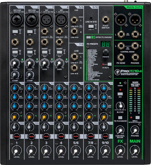 MACKIE ProFX10v3 10 Kanal Deck Mikser