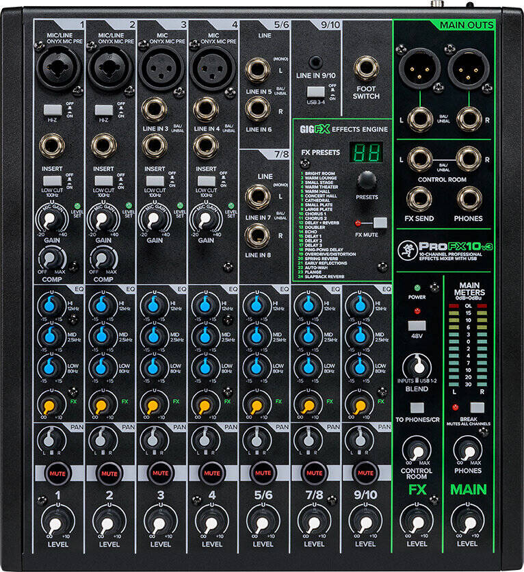 MACKIE ProFX10v3 10 Kanal Deck Mikser - 1