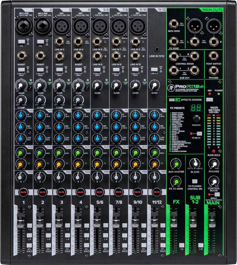 MACKIE ProFX12v3 12 Kanal Deck Mikser - 1