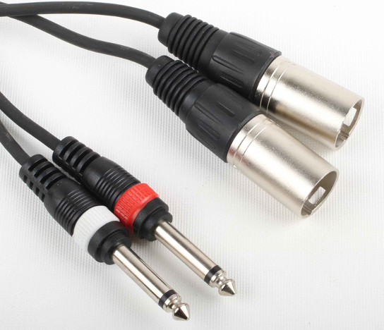 PURECON 2xXLR Erkek-2x6.3mm Kablo - 1