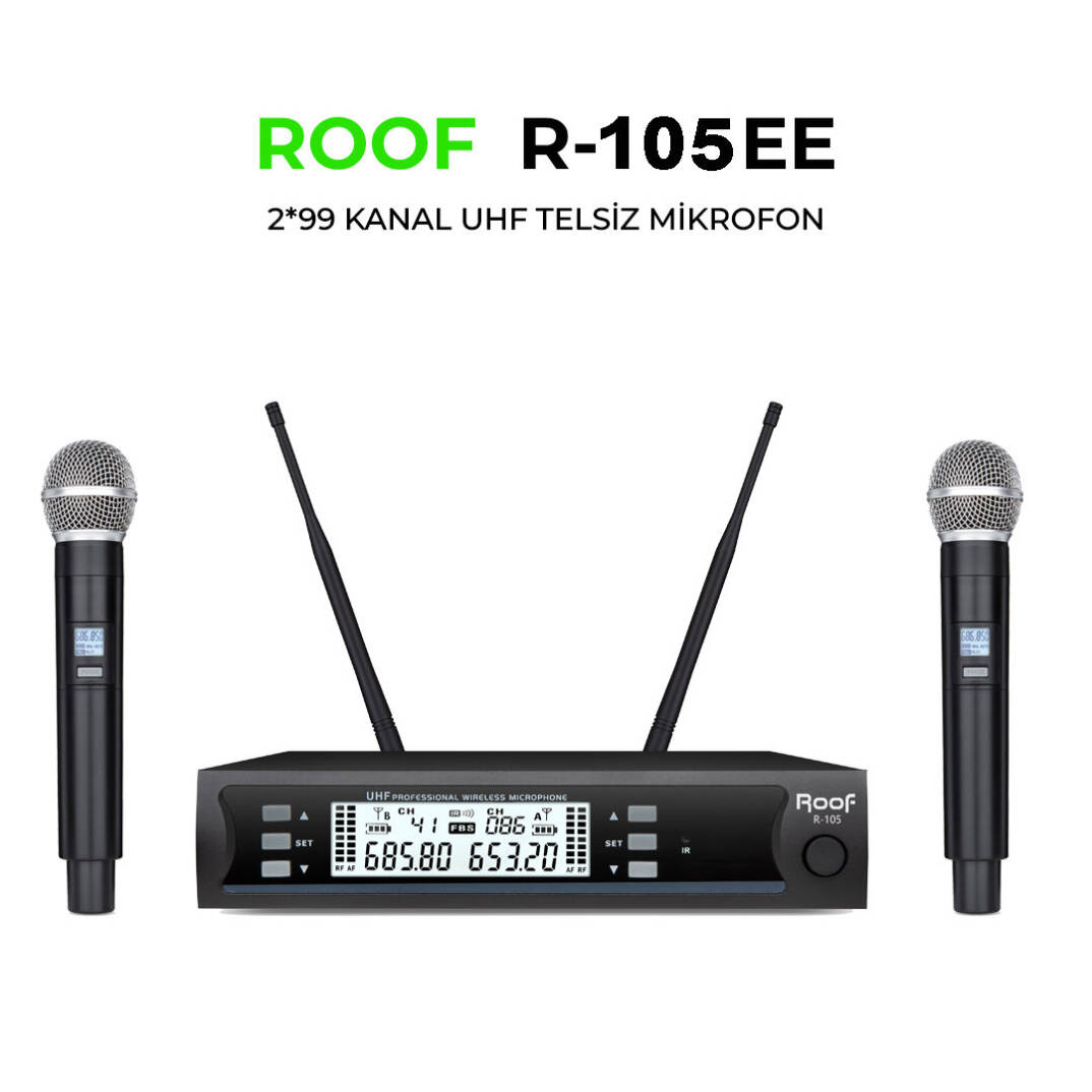 ROOF R-105 UHF Telsiz 2 El Mikrofonu - 1