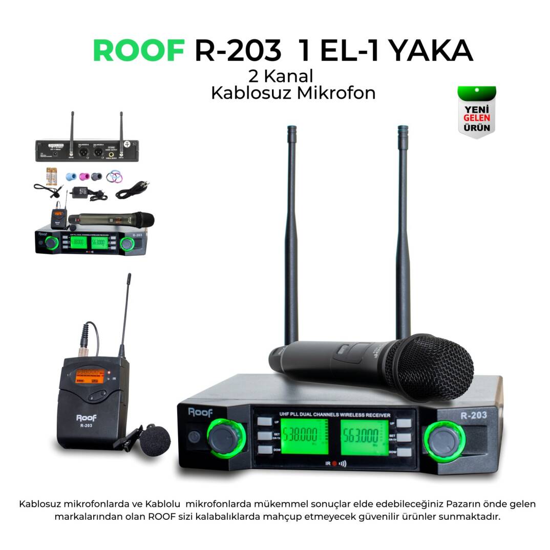 ROOF R-203 Telsiz El+Yaka Mikrofon - 1