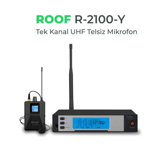 ROOF R-2100 Yaka Tipi UHF Telsiz Mikrofon