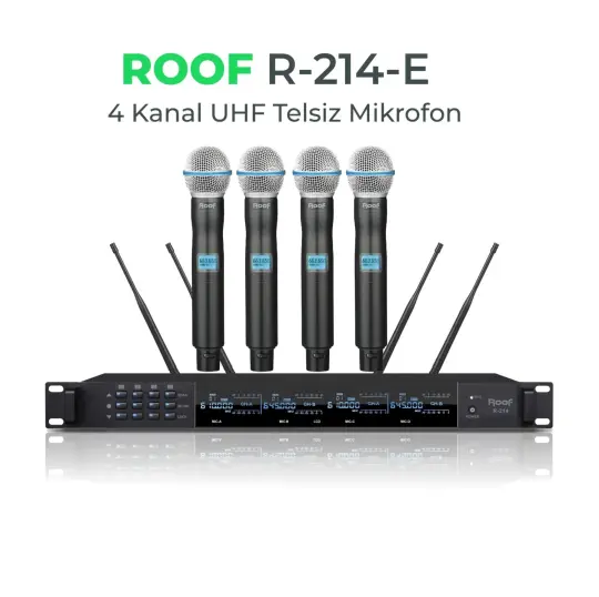 ROOF R-214 UHF Telsiz 4 El Mikrofonu
