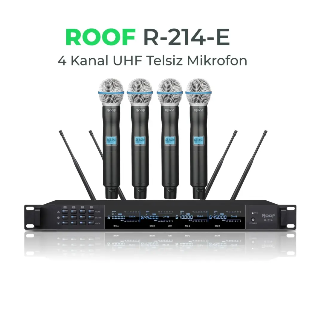 ROOF R-214 UHF Telsiz 4 El Mikrofonu - 1