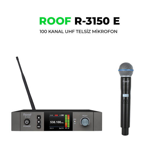 ROOF R-3150 El Tipi UHF Telsiz Mikrofon