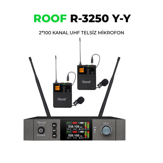 ROOF R-3250 UHF Telsiz 2 Yaka Mikrofonu