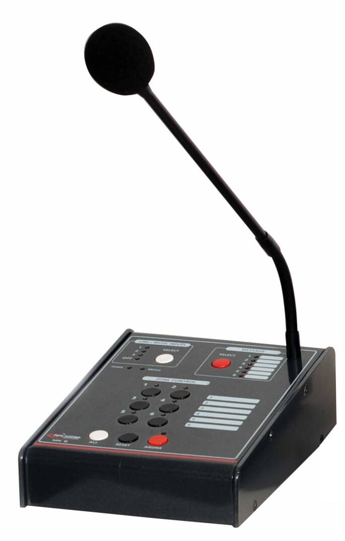 TEPE SOUND MK-06 PRO 6 Bölge Anons Mikrofonu - 1