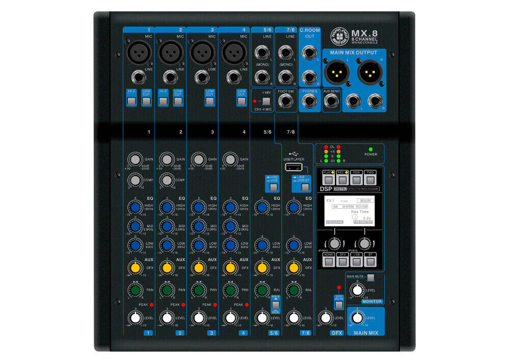 TOPP PRO MX.8 8 Kanal Deck Mikser - 1