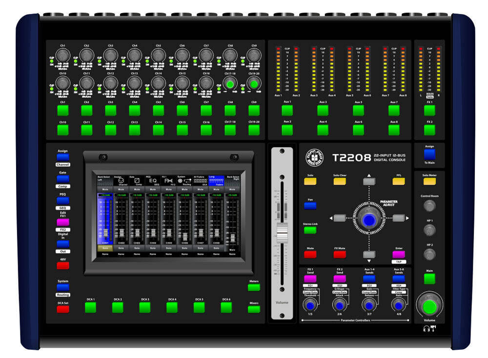 TOPP PRO T-2208 22 Kanal Dijital Mikser - 1